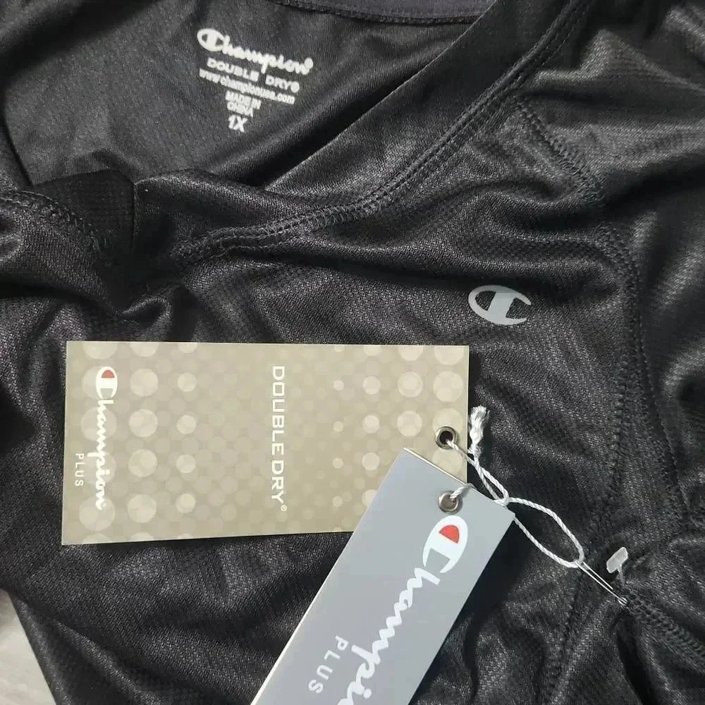 NWT Champion Double Dry V-Neck Tee Shirt - Picture 5 of 8